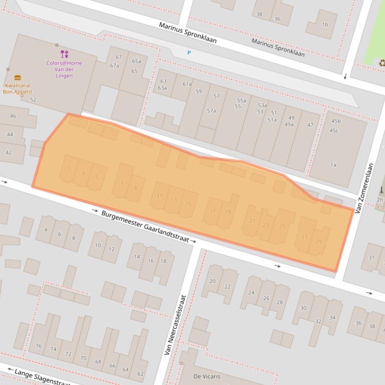 Kaart van postcodegebied 4205CA.