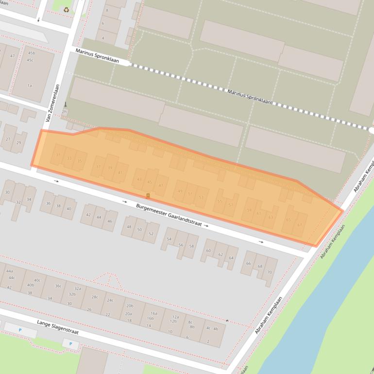 Kaart van postcodegebied 4205CB.