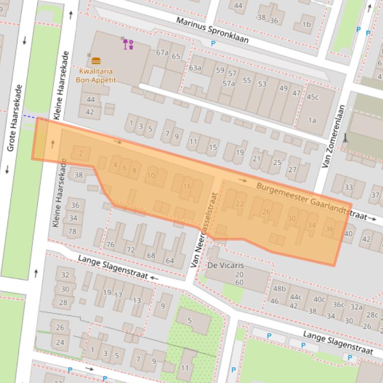 Kaart van postcodegebied 4205CC.