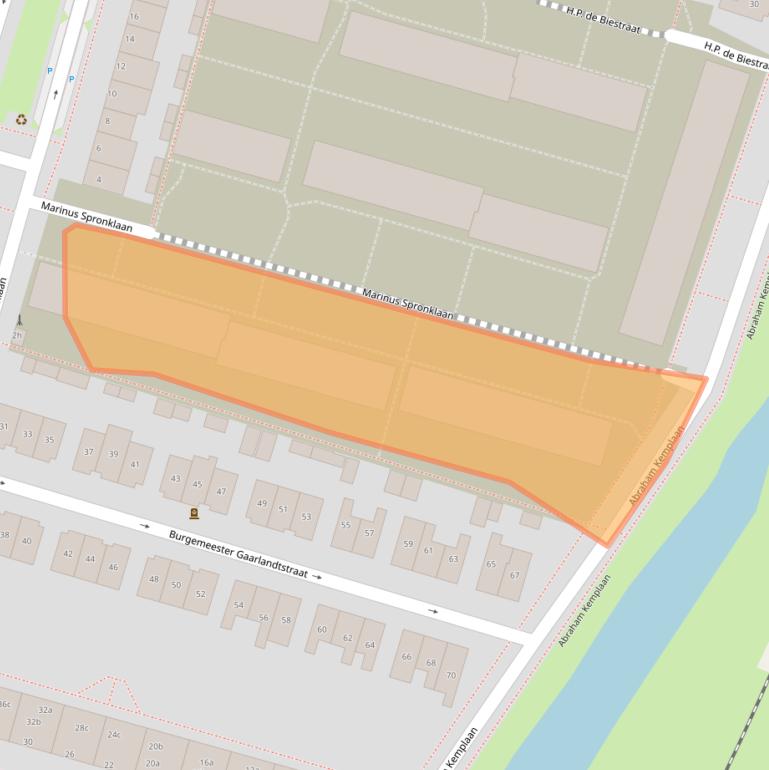 Kaart van postcodegebied 4205CE.