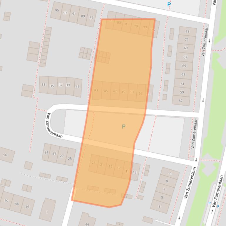 Kaart van postcodegebied 4205CM.