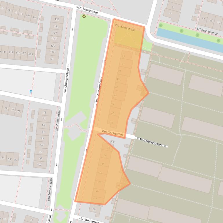 Kaart van postcodegebied 4205CT.