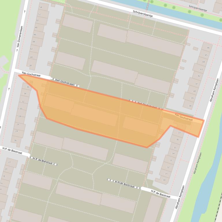 Kaart van postcodegebied 4205CX.