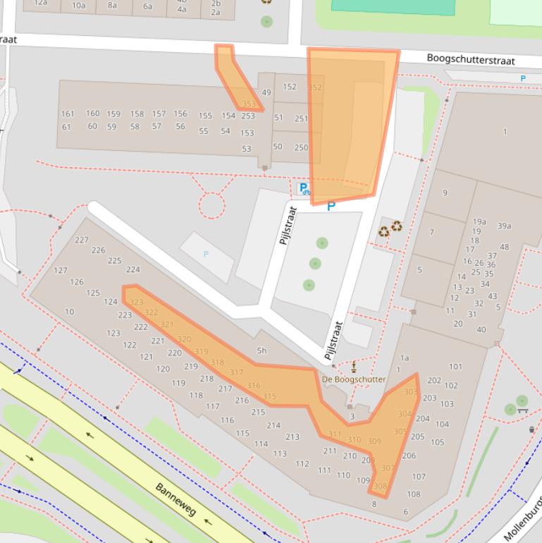 Kaart van postcodegebied 4205DG.