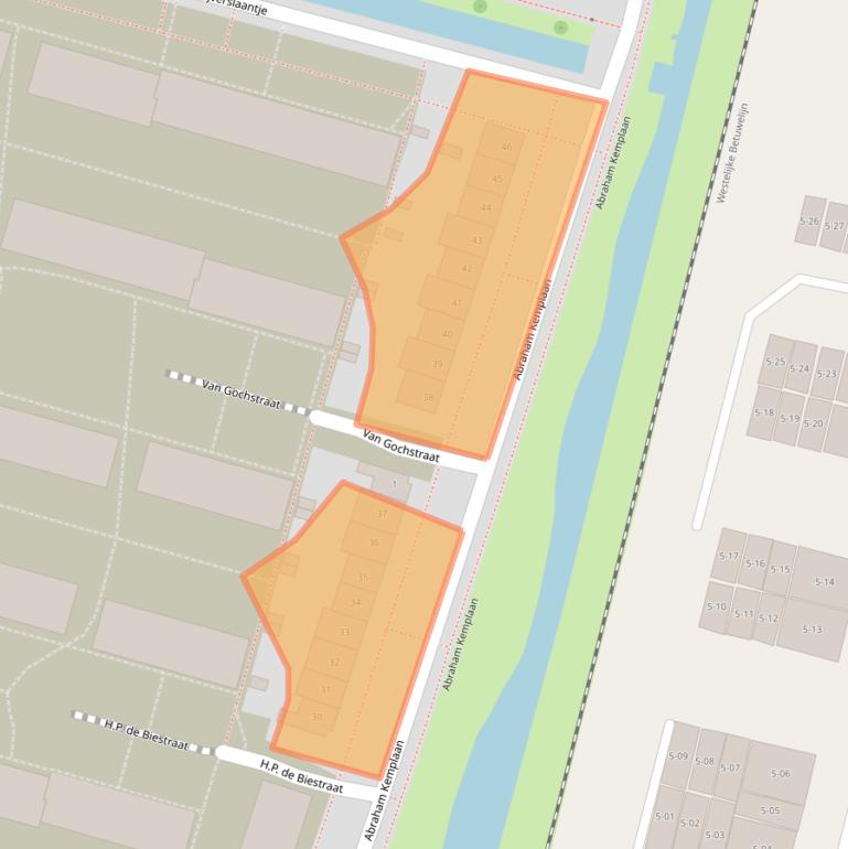 Kaart van postcodegebied 4205ED.