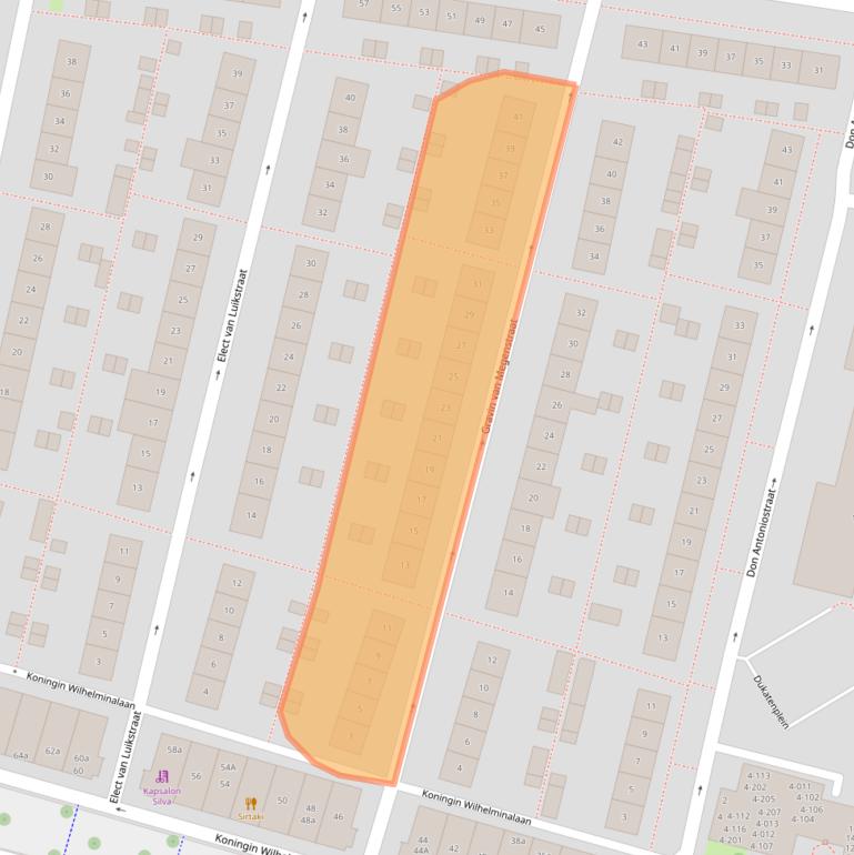 Kaart van postcodegebied 4205GH.