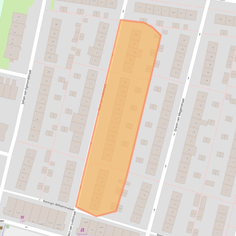 Kaart van postcodegebied 4205GL.