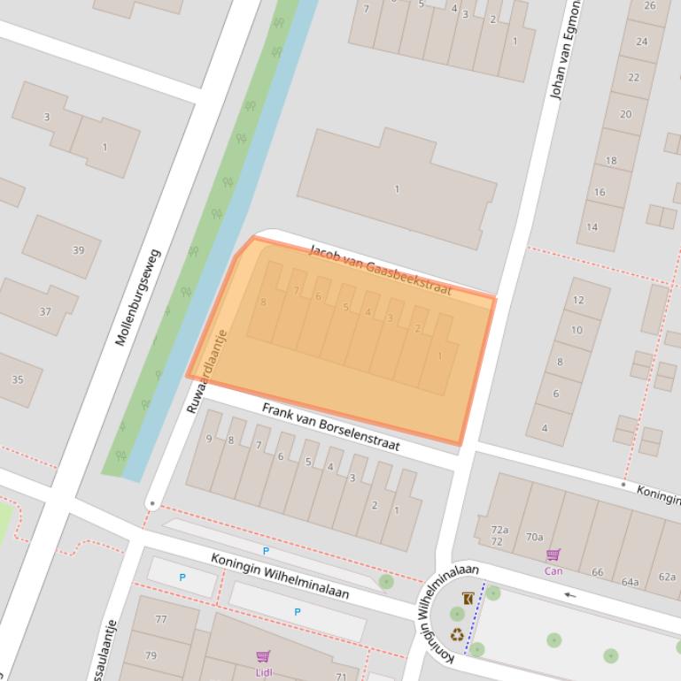 Kaart van postcodegebied 4205GR.