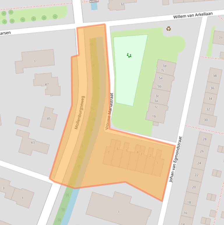 Kaart van postcodegebied 4205GS.