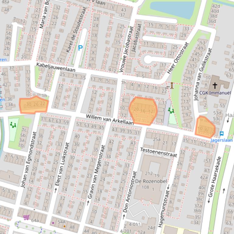 Kaart van postcodegebied 4205GW.