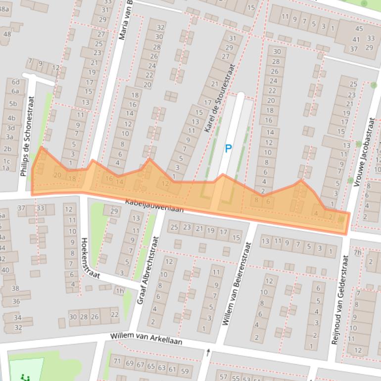 Kaart van postcodegebied 4205HH.
