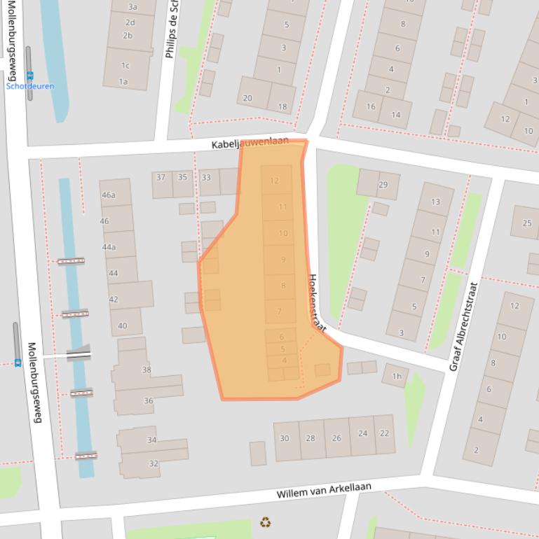 Kaart van postcodegebied 4205HJ.