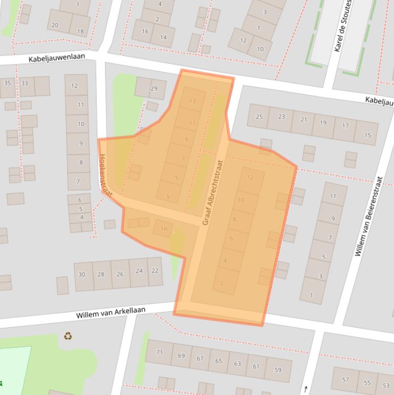 Kaart van postcodegebied 4205HK.