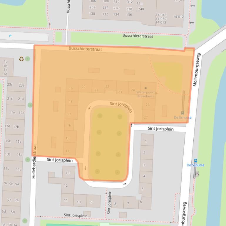 Kaart van postcodegebied 4205JB.