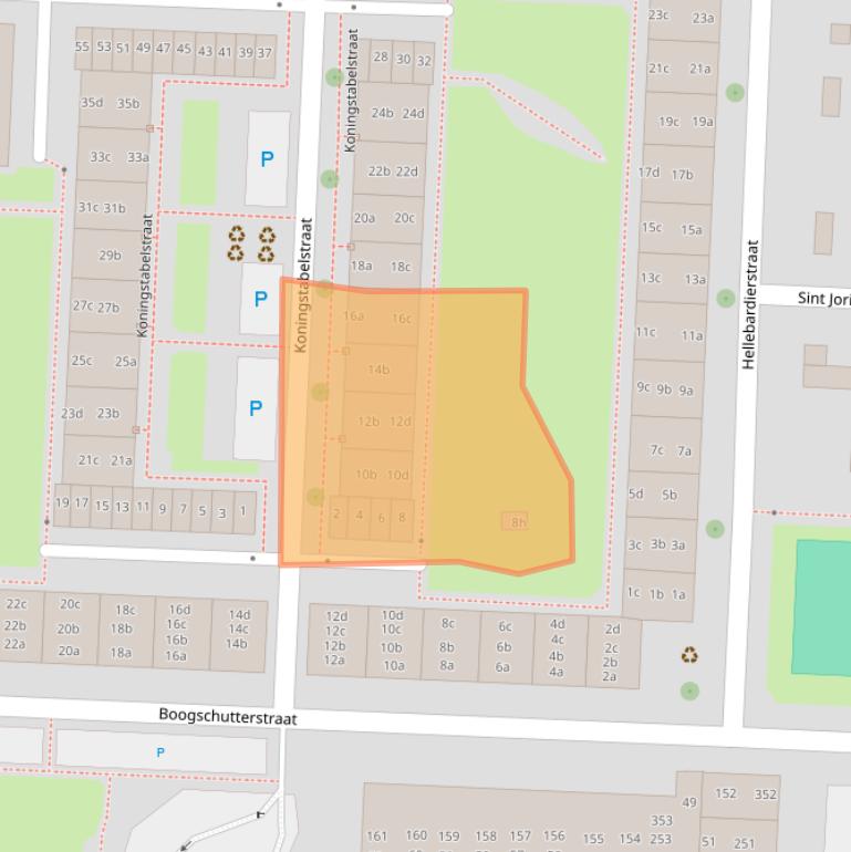 Kaart van postcodegebied 4205JL.