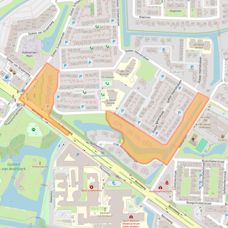 Kaart van postcodegebied 4205KA.