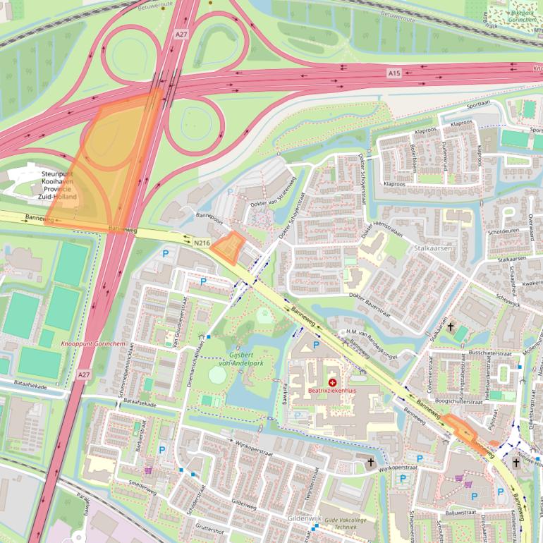 Kaart van postcodegebied 4205KX.