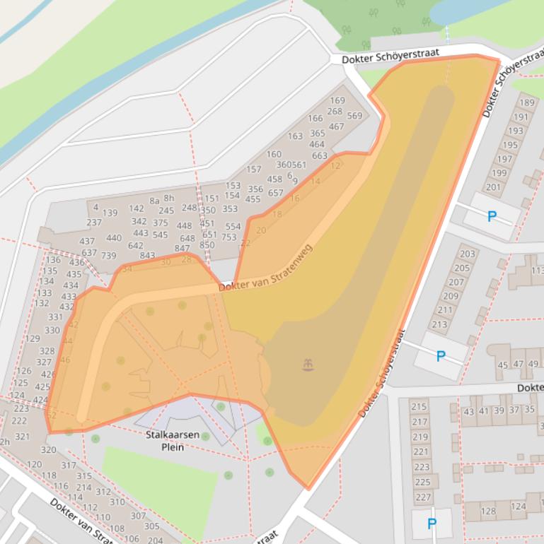 Kaart van postcodegebied 4205KZ.