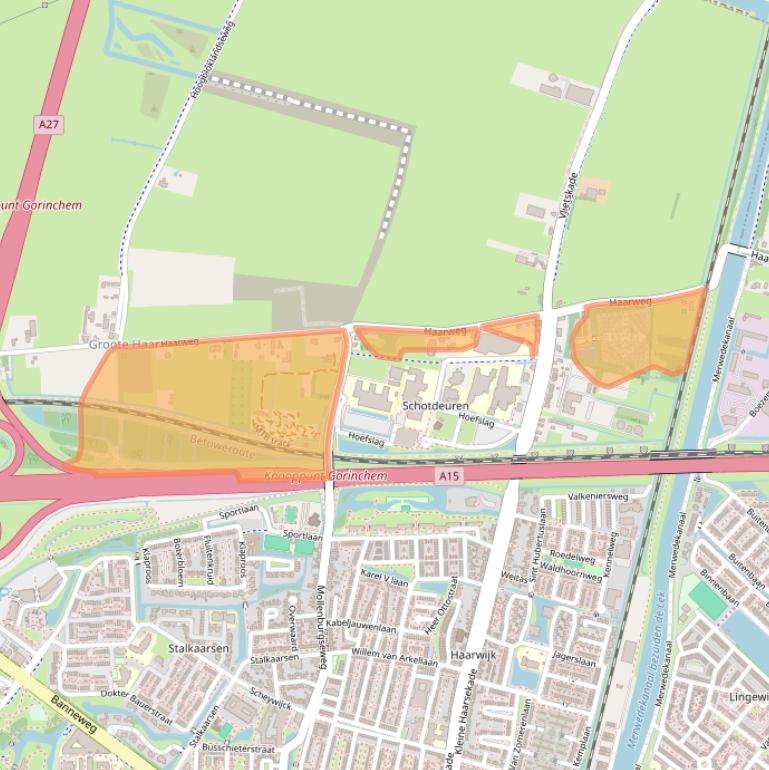 Kaart van postcodegebied 4205NC.