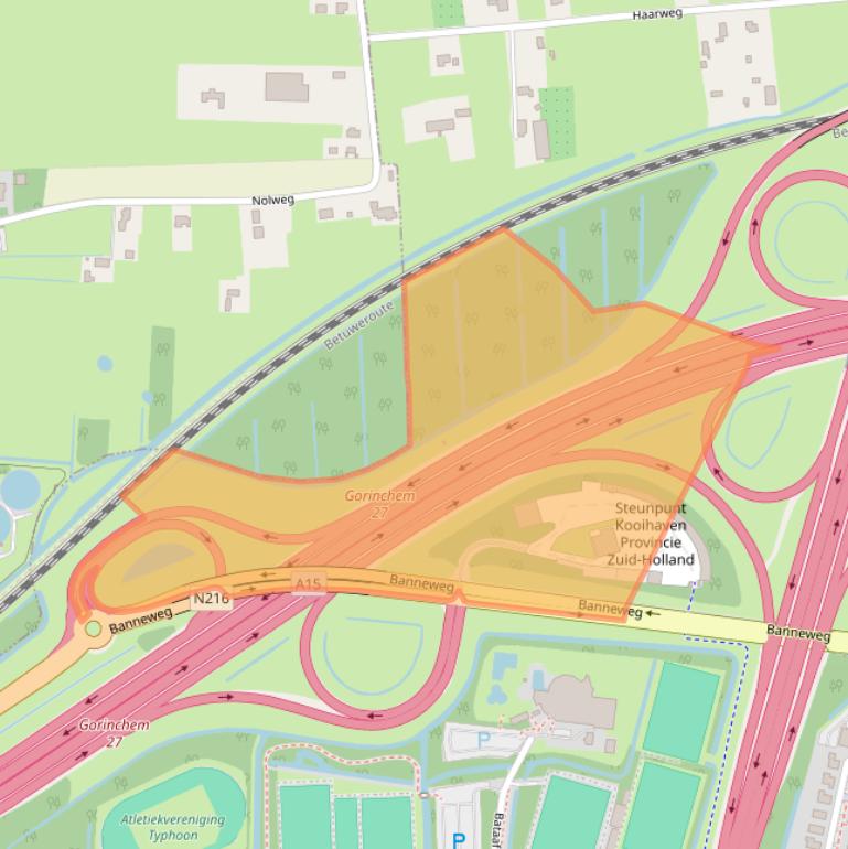 Kaart van postcodegebied 4205NL.