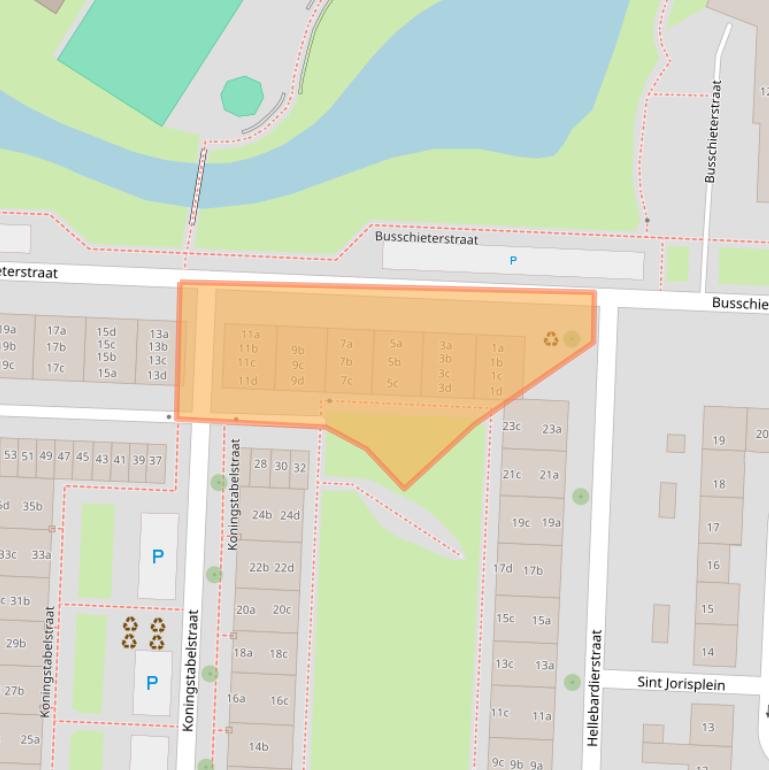 Kaart van postcodegebied 4205PM.