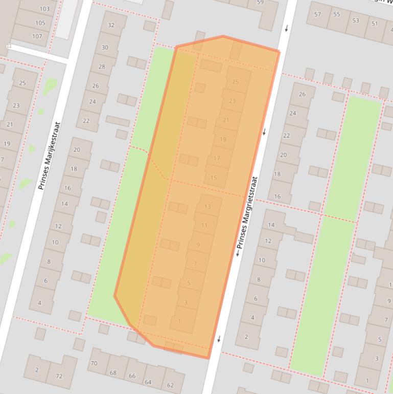 Kaart van postcodegebied 4205RJ.