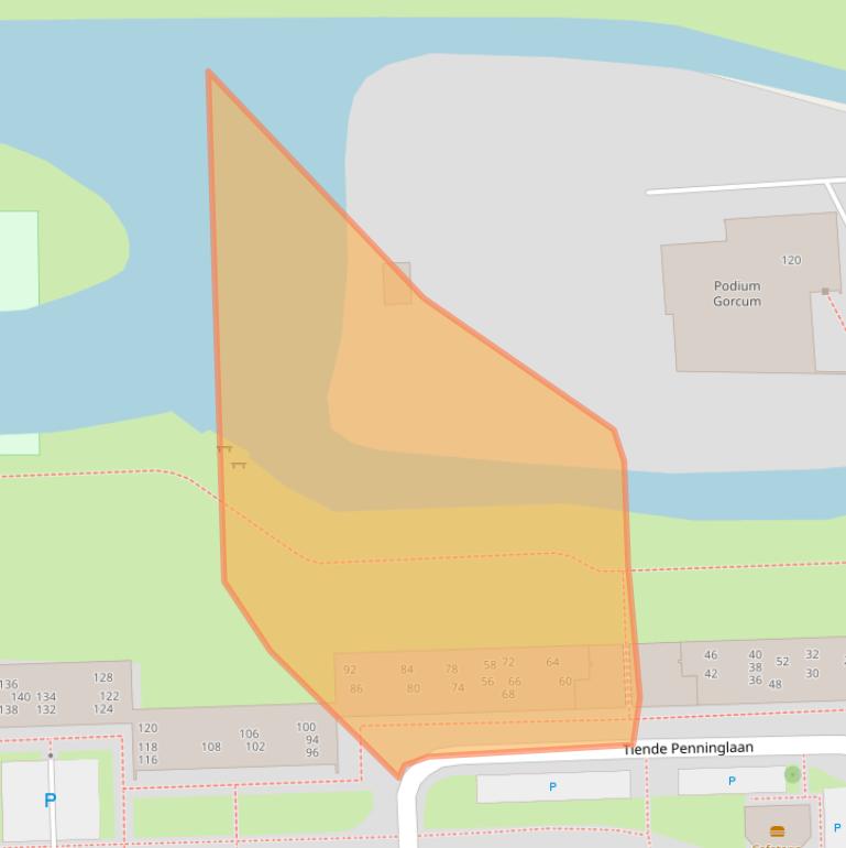 Kaart van postcodegebied 4205SE.
