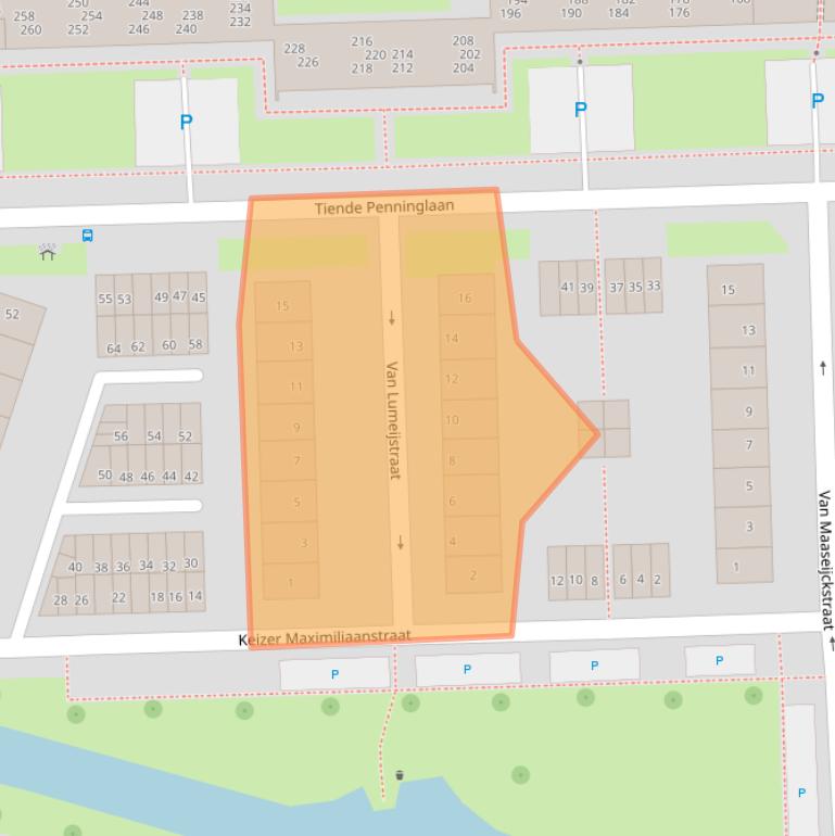 Kaart van postcodegebied 4205SN.