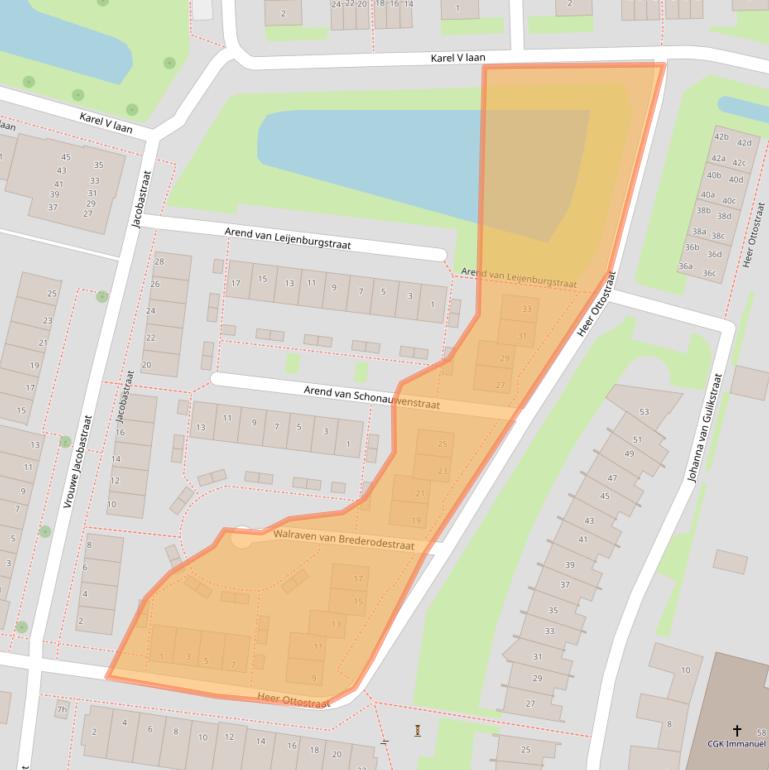 Kaart van postcodegebied 4205TP.