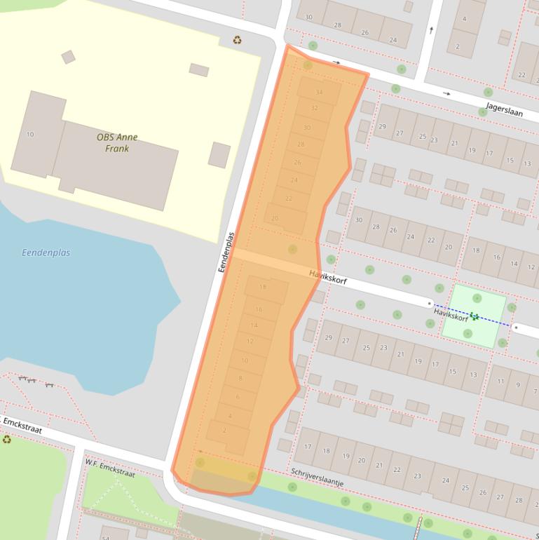 Kaart van postcodegebied 4205XE.