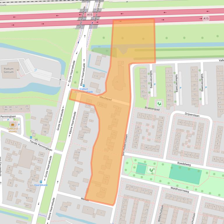 Kaart van postcodegebied 4205ZA.