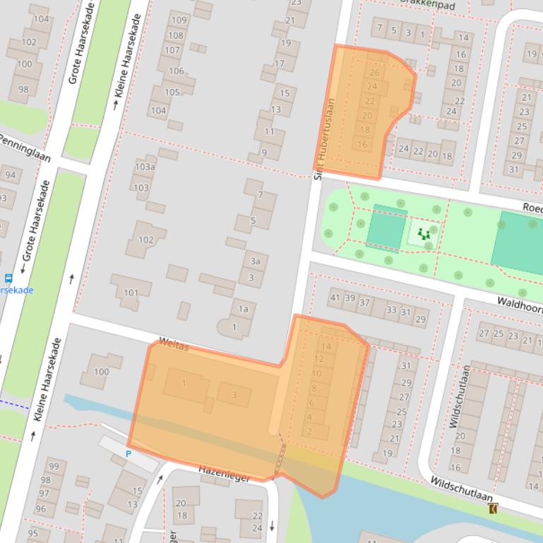 Kaart van postcodegebied 4205ZB.