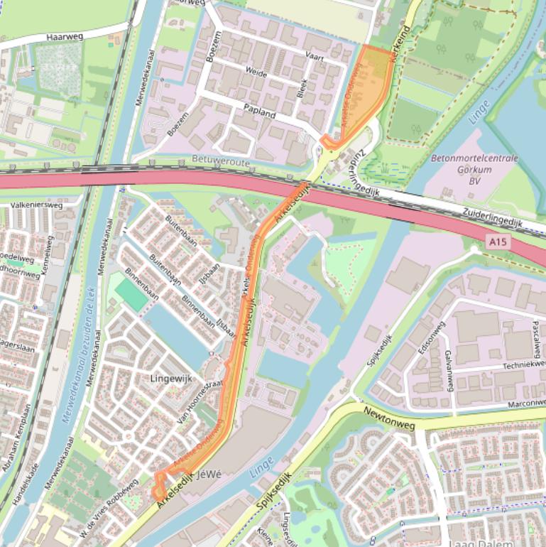 Kaart van postcodegebied 4206AH.
