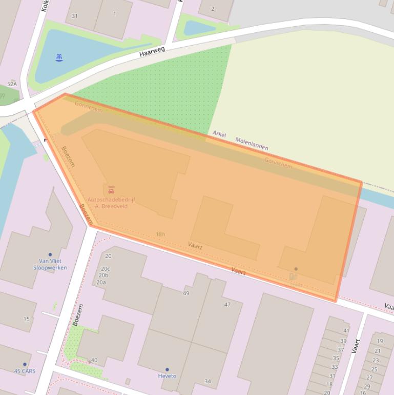 Kaart van postcodegebied 4206CG.