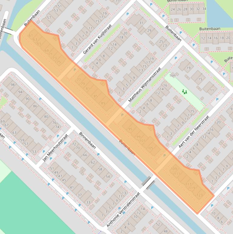 Kaart van postcodegebied 4206VS.