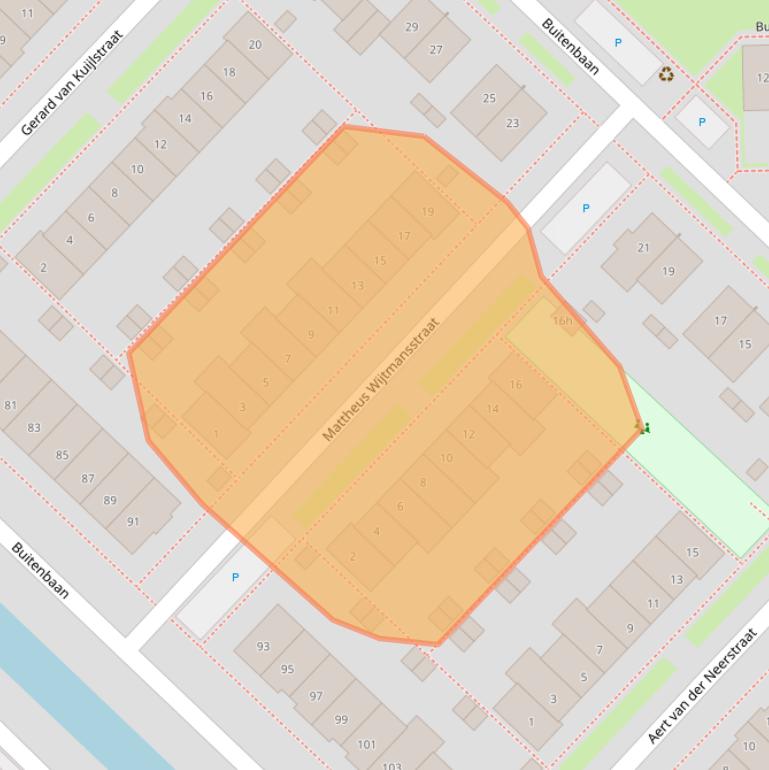 Kaart van postcodegebied 4206WC.