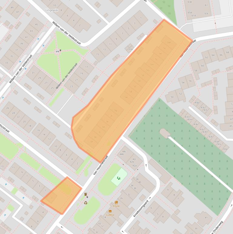 Kaart van postcodegebied 4206XB.