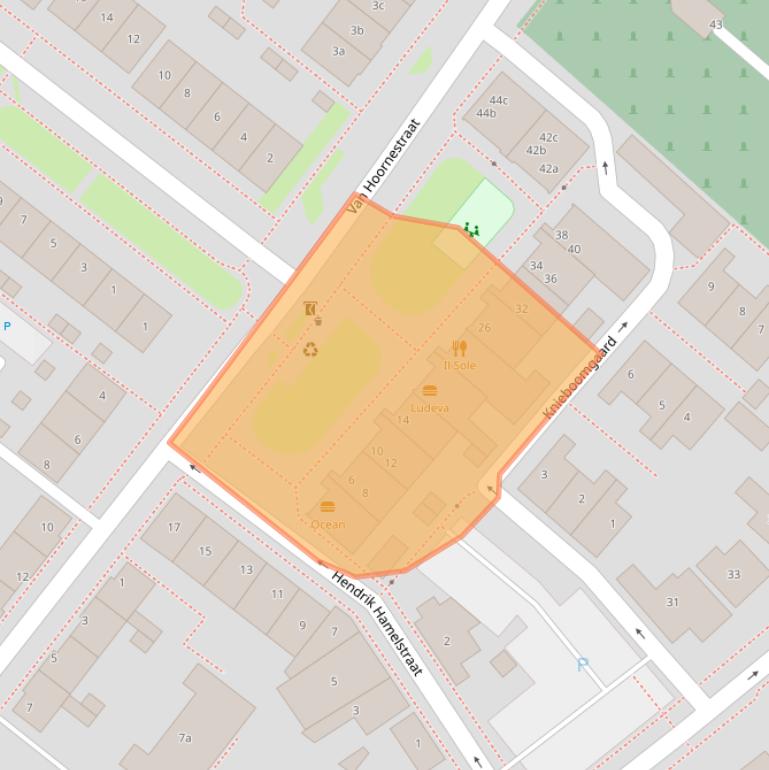 Kaart van postcodegebied 4206XD.