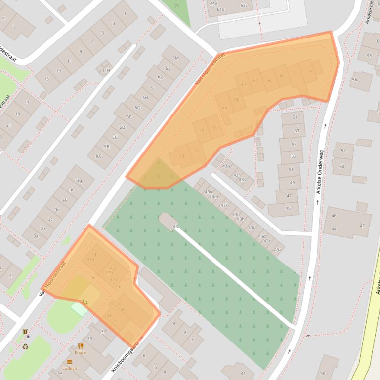 Kaart van postcodegebied 4206XE.