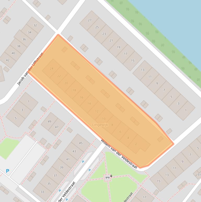 Kaart van postcodegebied 4206XK.