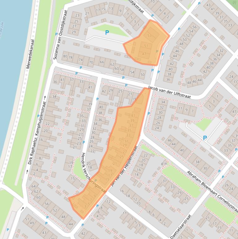 Kaart van postcodegebied 4206XN.