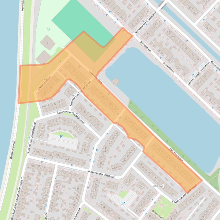 Kaart van postcodegebied 4206XS.