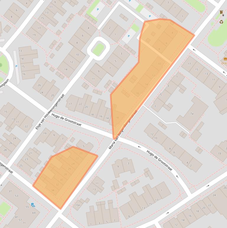 Kaart van postcodegebied 4206ZB.