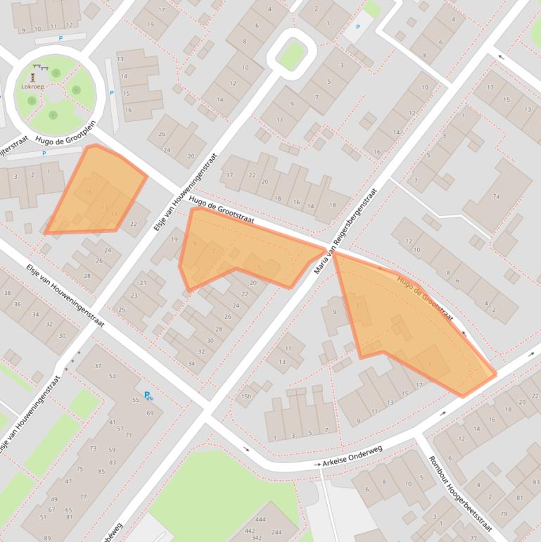 Kaart van postcodegebied 4206ZC.