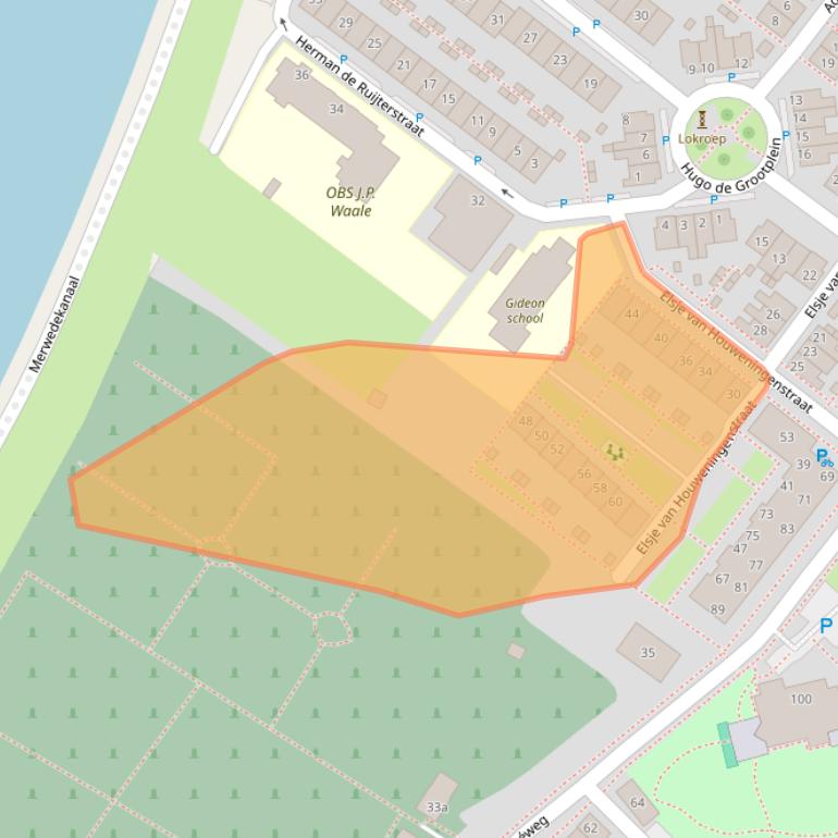 Kaart van postcodegebied 4206ZK.