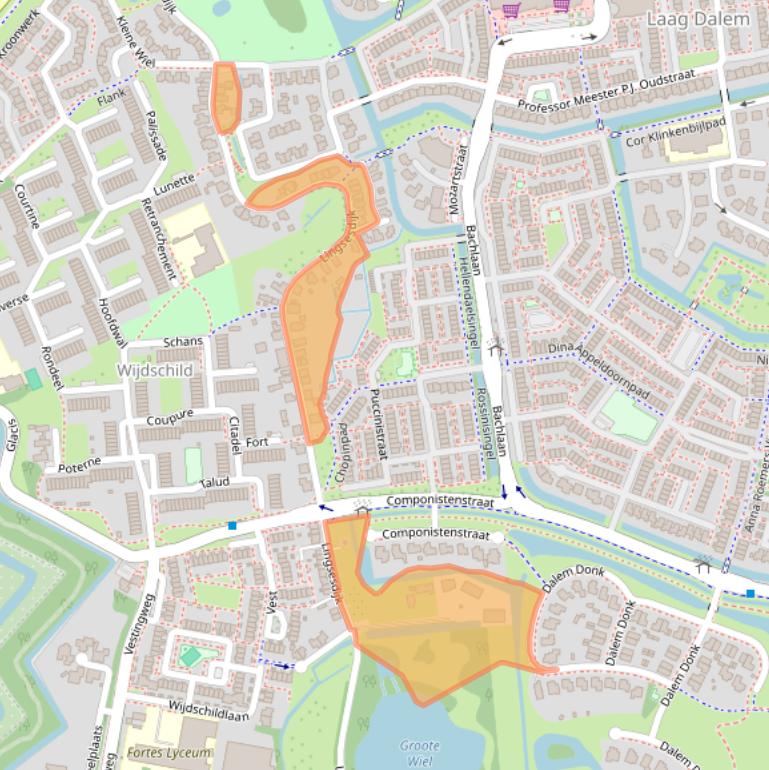 Kaart van postcodegebied 4207AA.