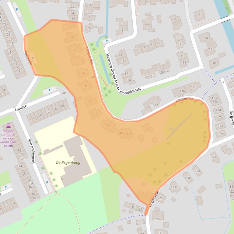 Kaart van postcodegebied 4207AE.
