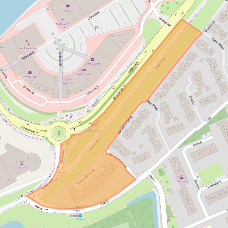 Kaart van postcodegebied 4207BA.