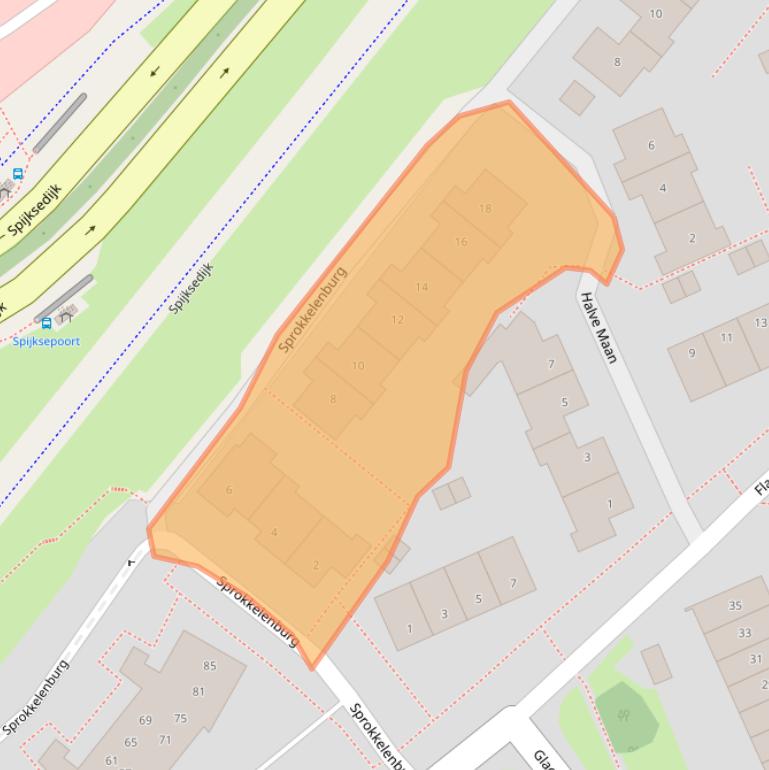 Kaart van postcodegebied 4207BB.