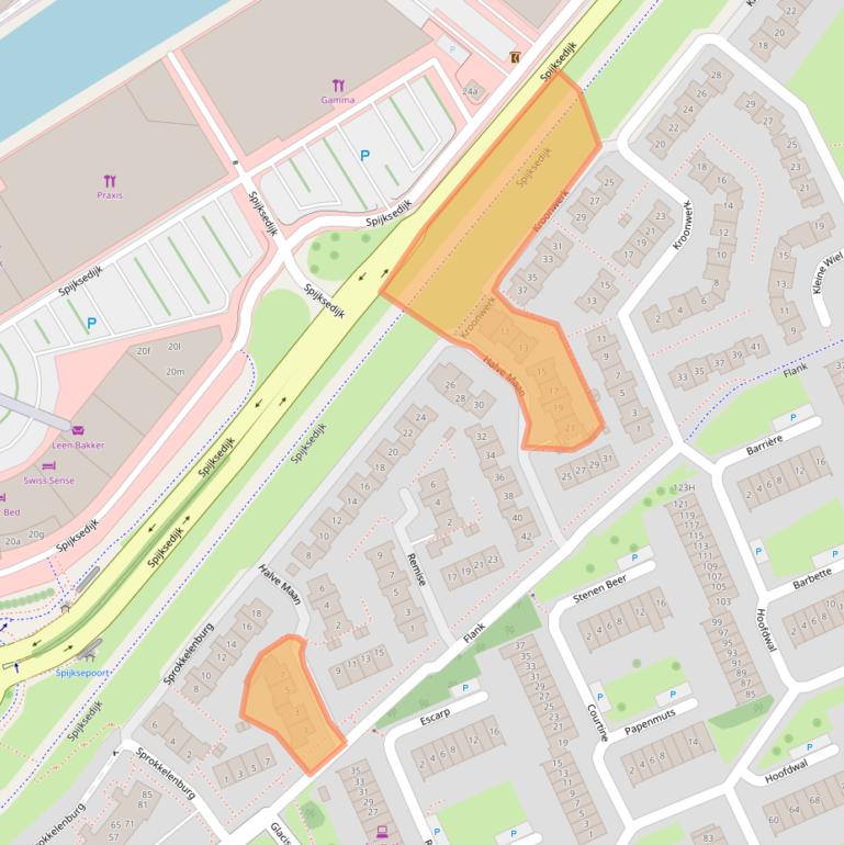 Kaart van postcodegebied 4207BD.